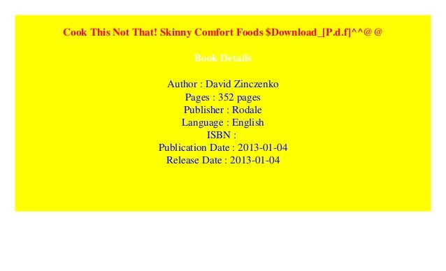 Cook This Not That Book
